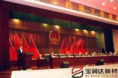 寶潤達(dá)董事長黃強代表市重點企業(yè)在經(jīng)濟表彰會上發(fā)言